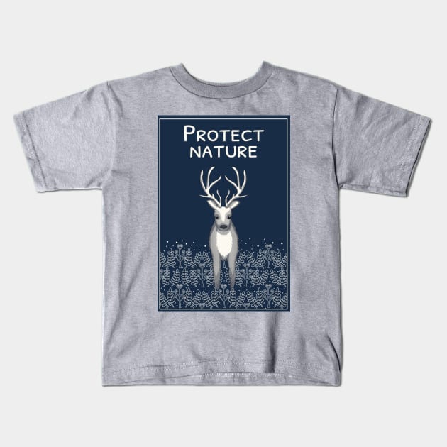 Protect nature Kids T-Shirt by Purrfect